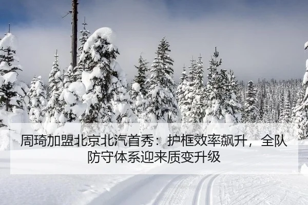 周琦加盟北京北汽首秀：护框效率飙升，全队防守体系迎来质变升级